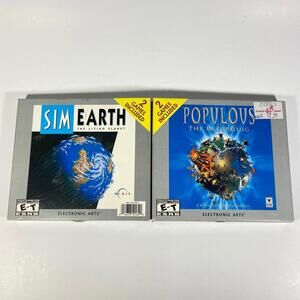2002 PC Populous: The Beginning & Sim Earth: The Living Planet Box Set - SEALED
